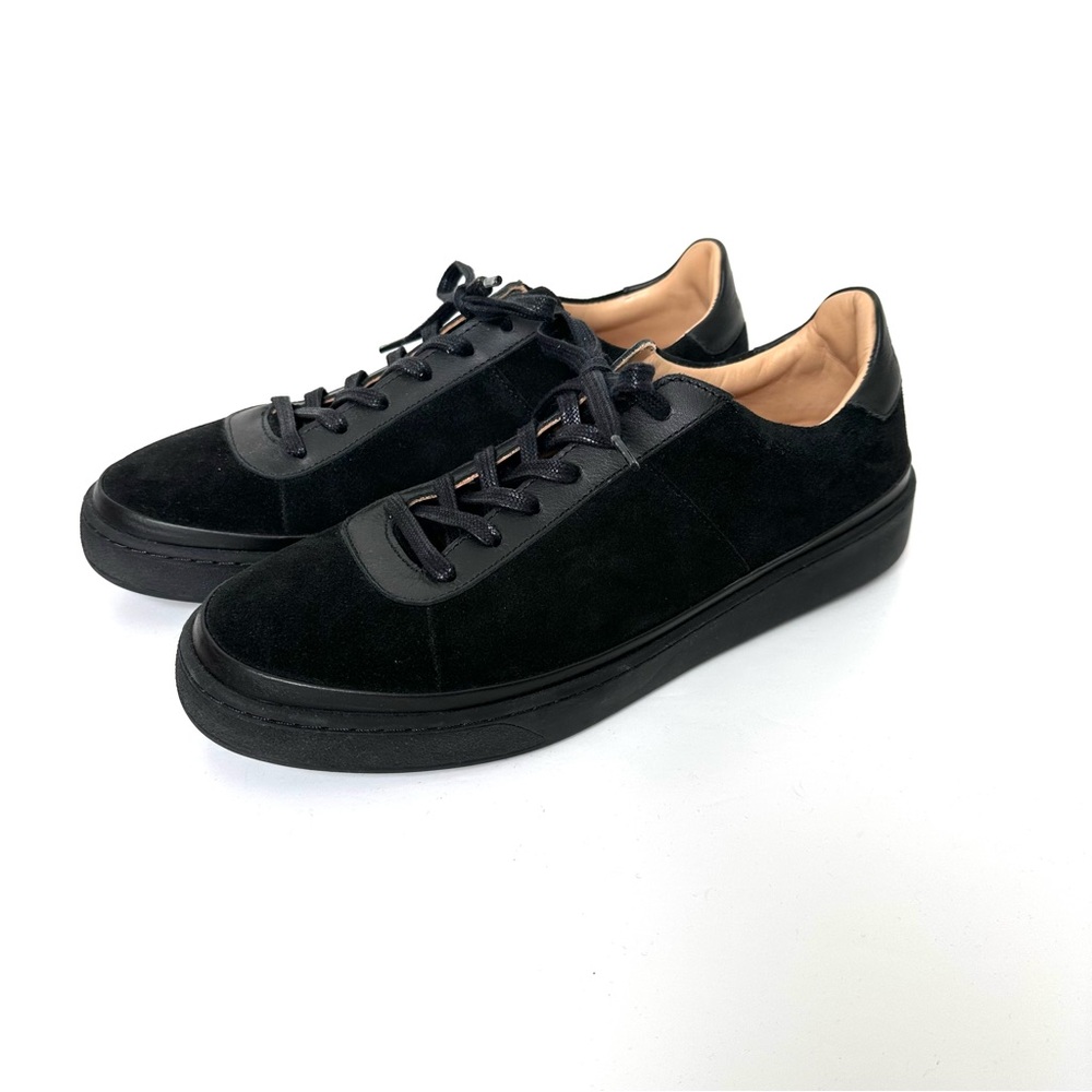 Mulo Black Suede Leather Trimmed Contemporary Dressy Business Casual Sneakers